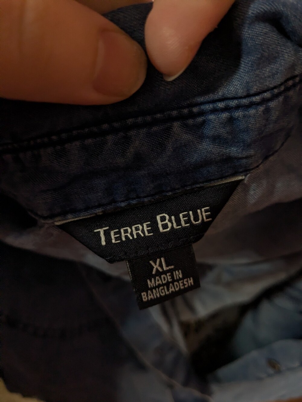 blue button up - Picture 5 of 5